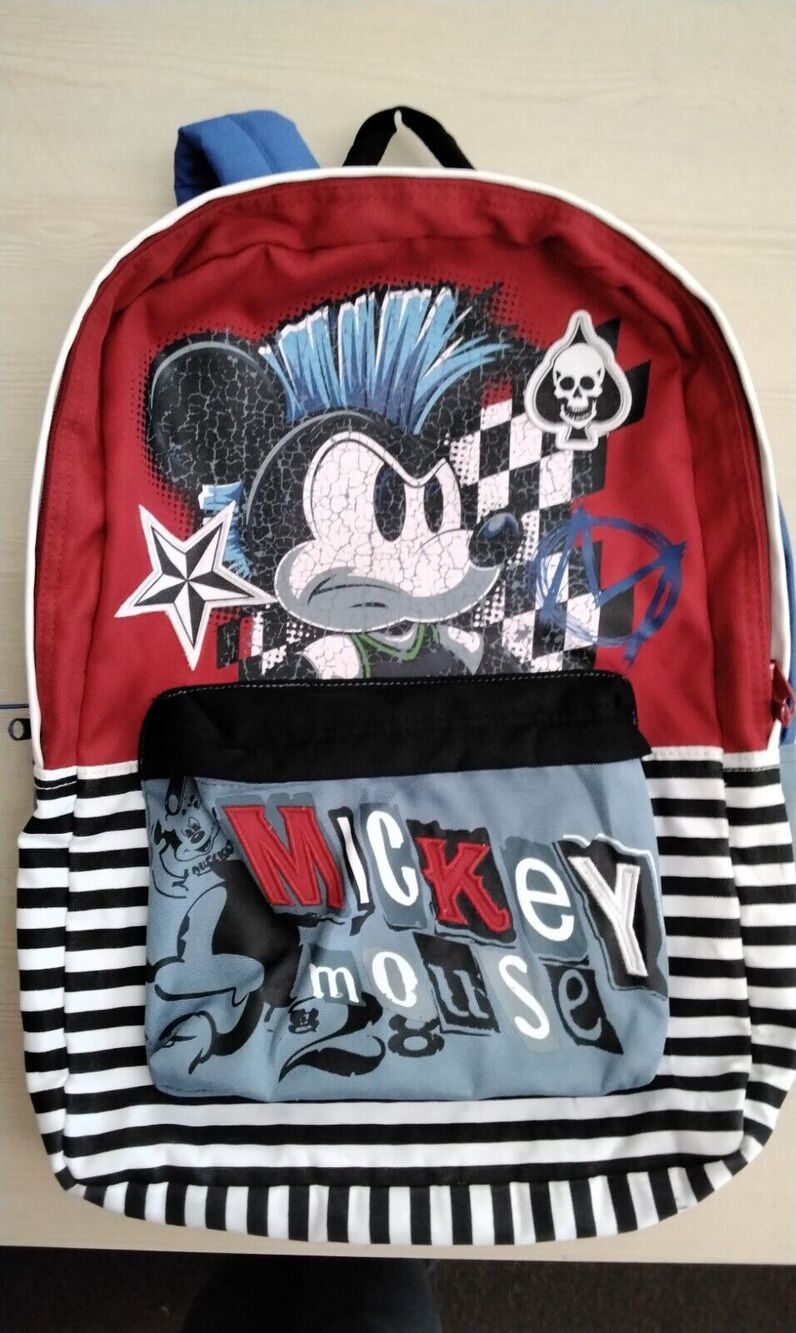 Disney Parks Mohawk Mickey Mouse Full Sized Backpack